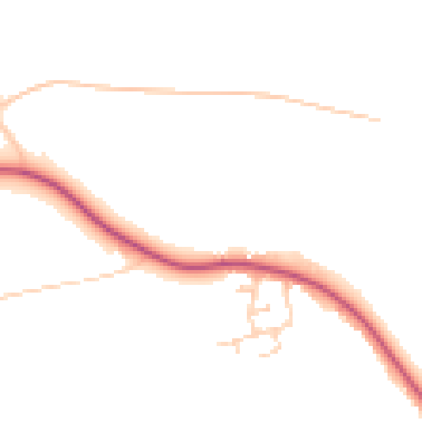 Daytime road noise heatmap for HU16 5UW