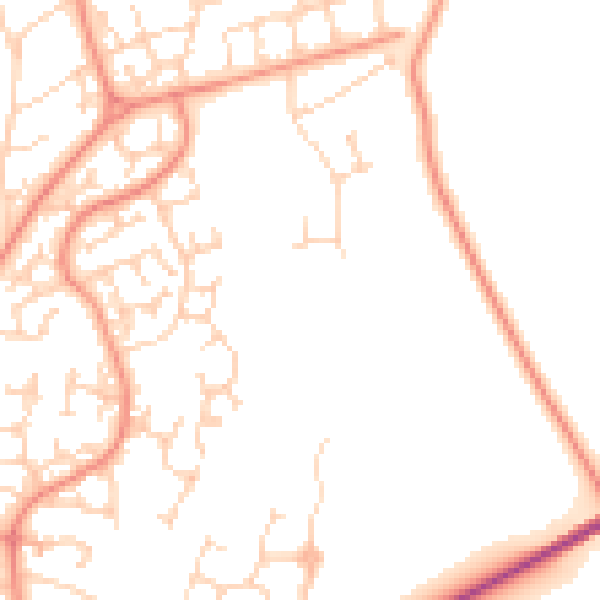Daytime road noise heatmap for HU17 0ZZ