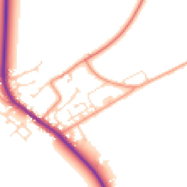 Daytime road noise heatmap for HU17 7LH