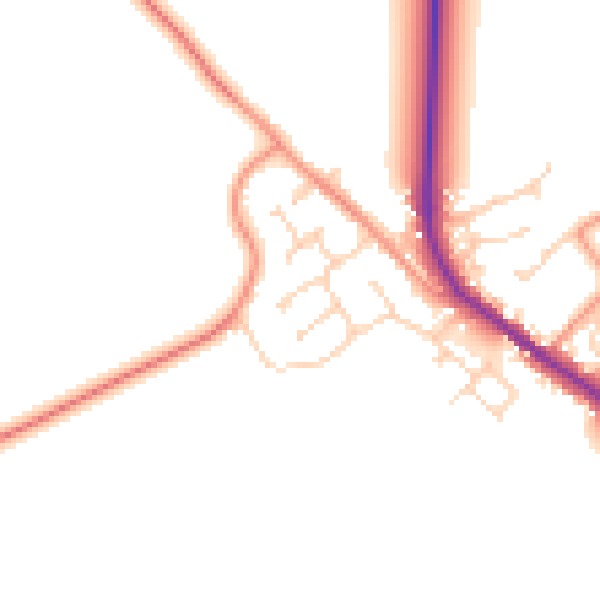 Daytime road noise heatmap for HU17 7NZ