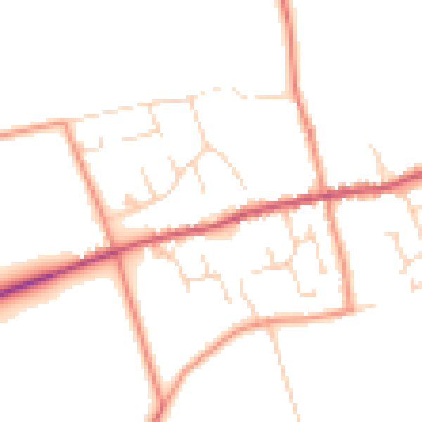 Daytime road noise heatmap for HU17 8GS