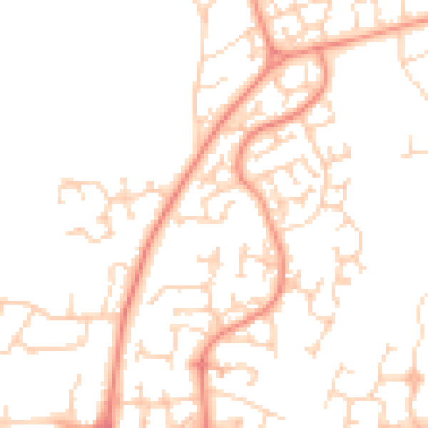 Daytime road noise heatmap for HU17 8PS