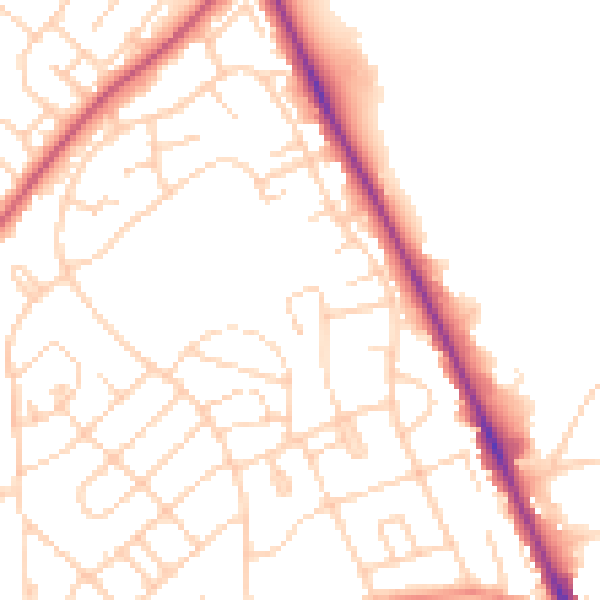 Daytime road noise heatmap for HU17 9LD