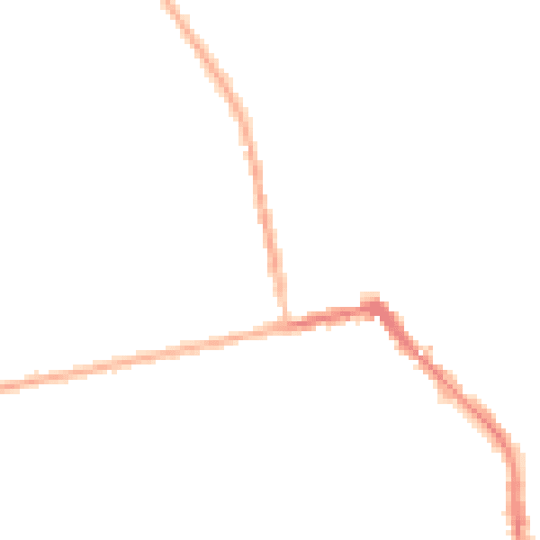 Night-time road noise heatmap for HU19 2AB