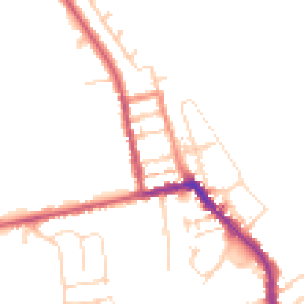 Daytime road noise heatmap for HU19 2AE