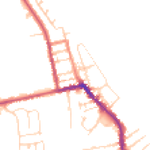 Daytime road noise heatmap for HU19 2AF