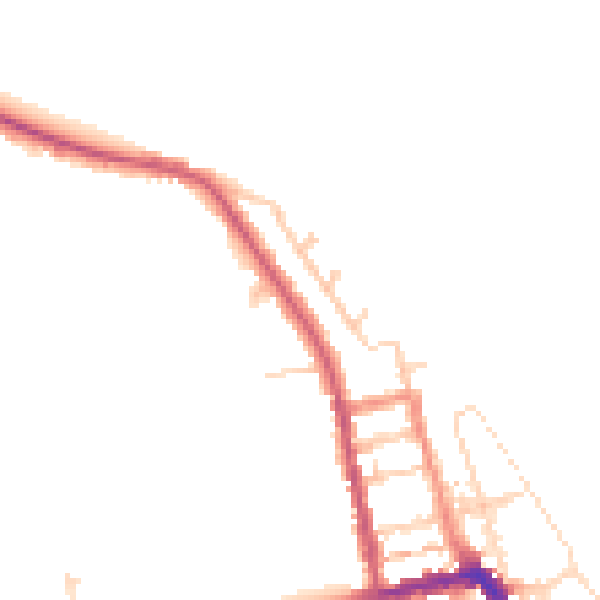 Daytime road noise heatmap for HU19 2AY