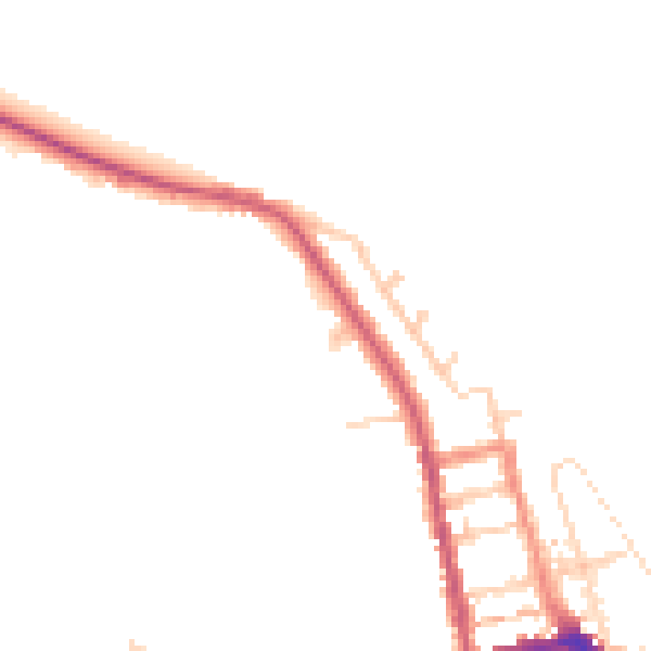Daytime road noise heatmap for HU19 2BA