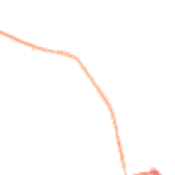 Night-time road noise heatmap for HU19 2BA