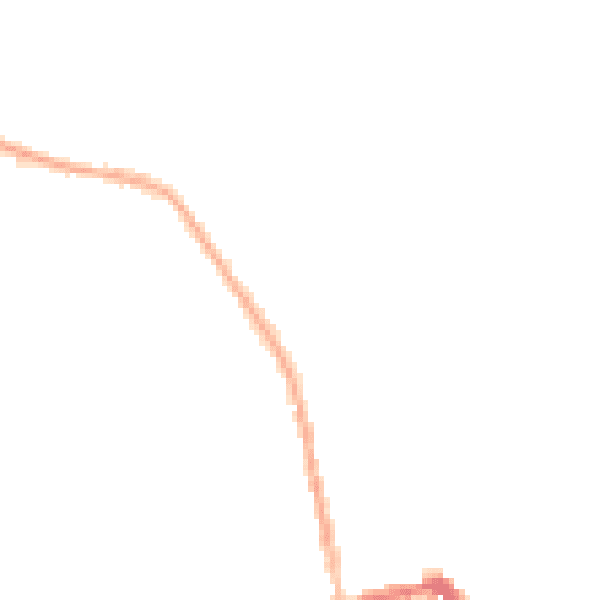 Night-time road noise heatmap for HU19 2BB