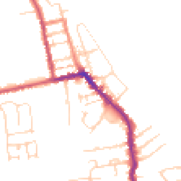 Daytime road noise heatmap for HU19 2BL