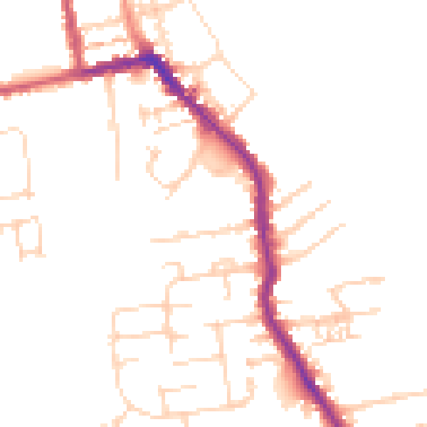 Daytime road noise heatmap for HU19 2BQ