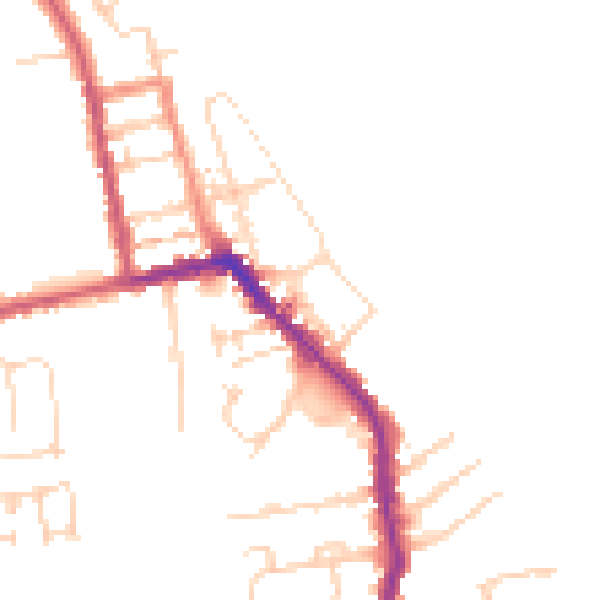 Daytime road noise heatmap for HU19 2DN