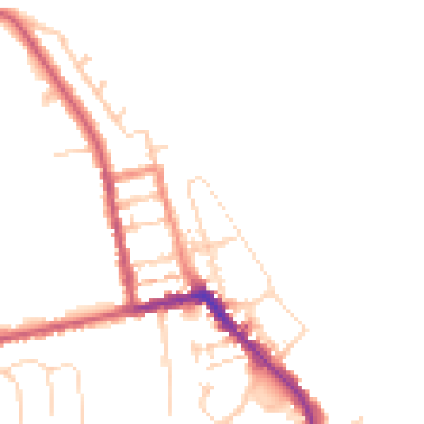 Daytime road noise heatmap for HU19 2DP