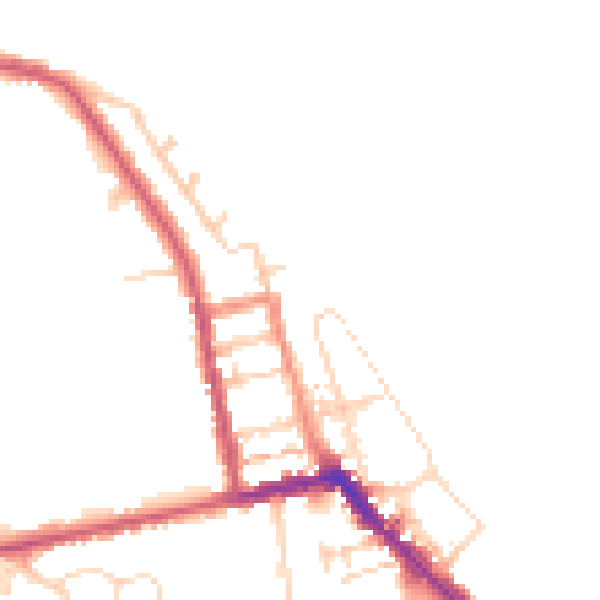 Daytime road noise heatmap for HU19 2DR