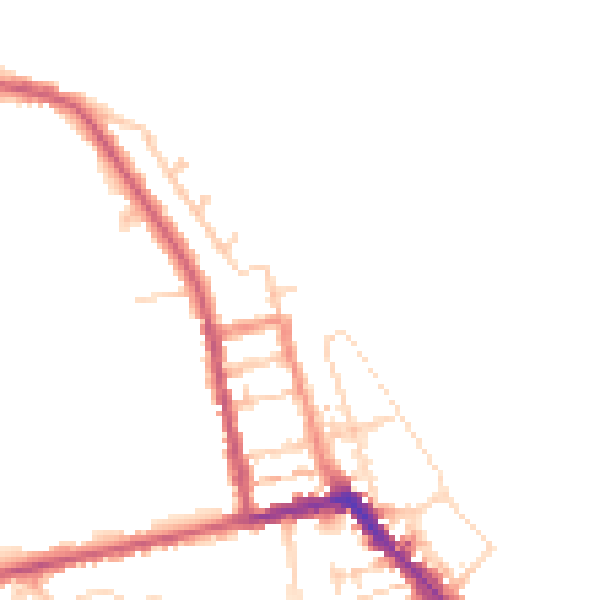 Daytime road noise heatmap for HU19 2DS