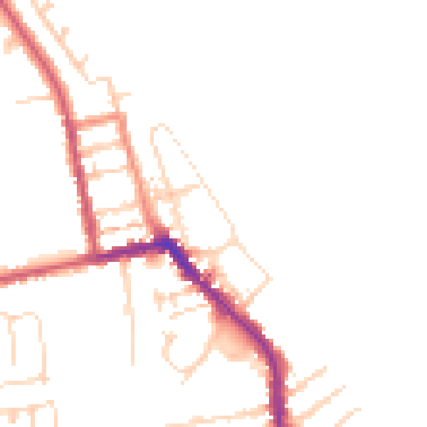 Daytime road noise heatmap for HU19 2DW