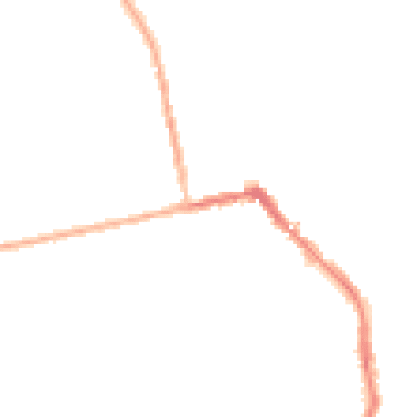 Night-time road noise heatmap for HU19 2DY