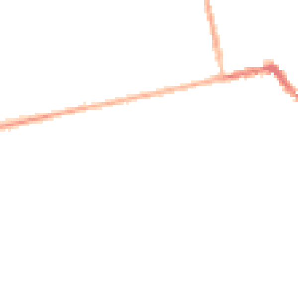Night-time road noise heatmap for HU19 2EL