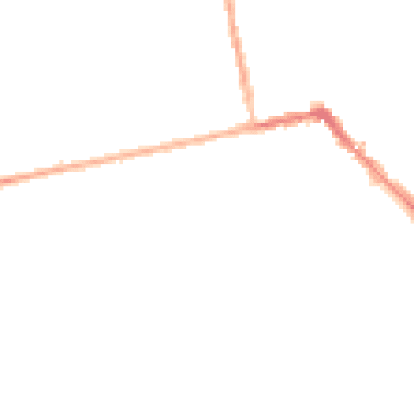 Night-time road noise heatmap for HU19 2EW