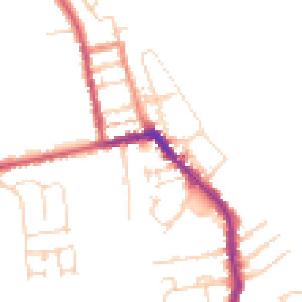 Daytime road noise heatmap for HU19 2GA