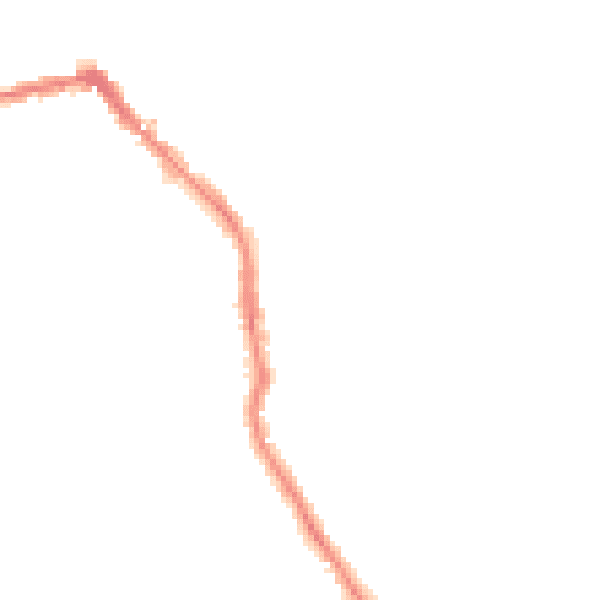 Night-time road noise heatmap for HU19 2HW
