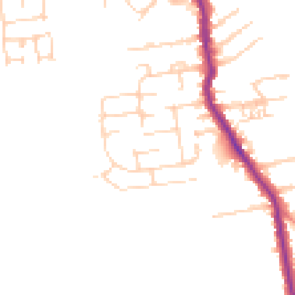 Daytime road noise heatmap for HU19 2LS