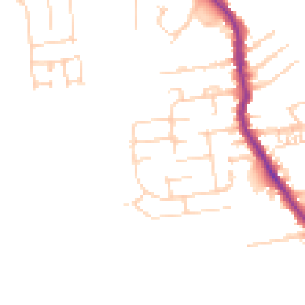 Daytime road noise heatmap for HU19 2LY