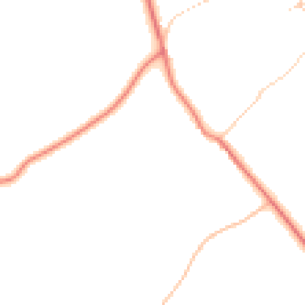 Daytime road noise heatmap for HU19 2QR