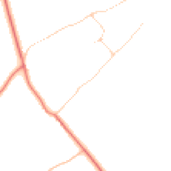 Daytime road noise heatmap for HU19 2QT
