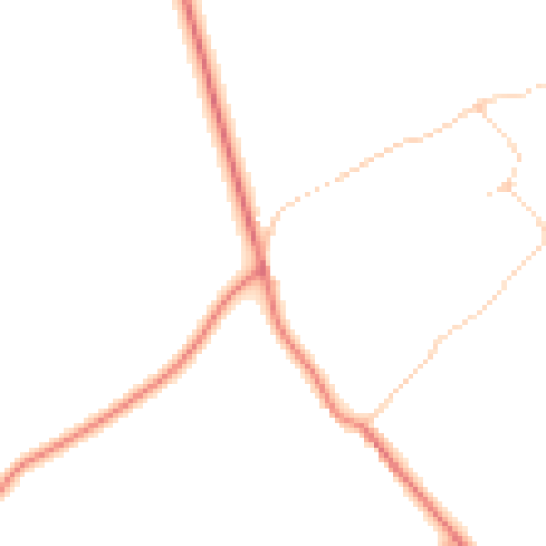 Daytime road noise heatmap for HU19 2RB