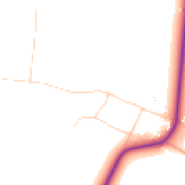 Daytime road noise heatmap for HU19 2RX