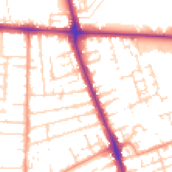 Daytime road noise heatmap for HU5 1LR