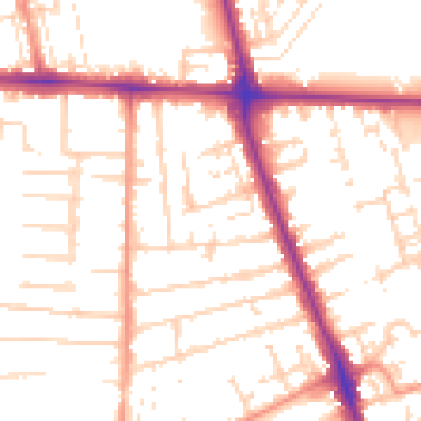 Daytime road noise heatmap for HU5 1LT