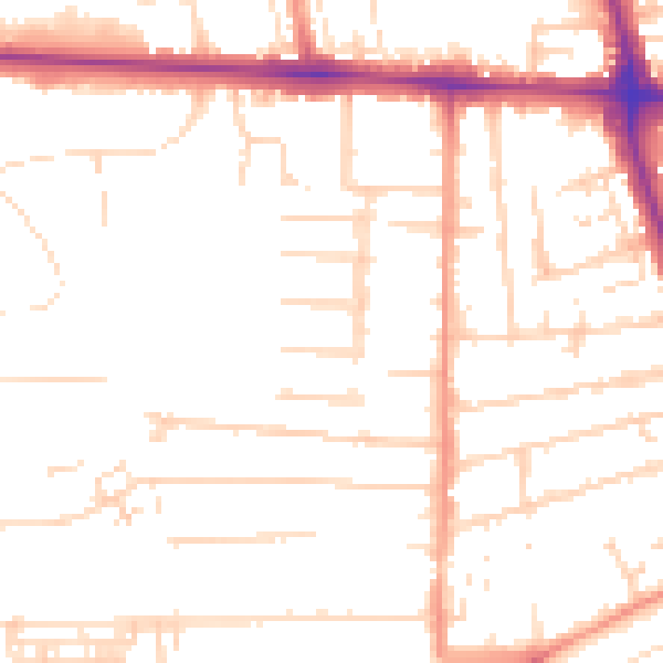 Daytime road noise heatmap for HU5 2HS