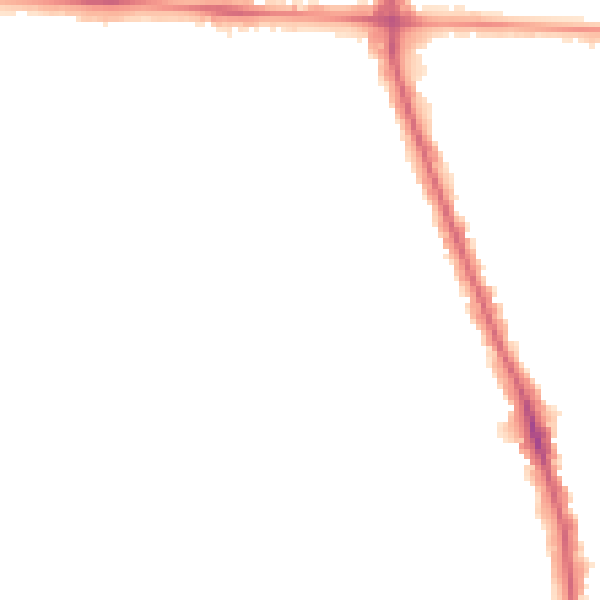 Night-time road noise heatmap for HU5 2NP