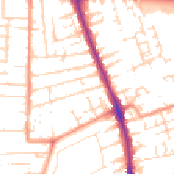 Daytime road noise heatmap for HU5 2SA