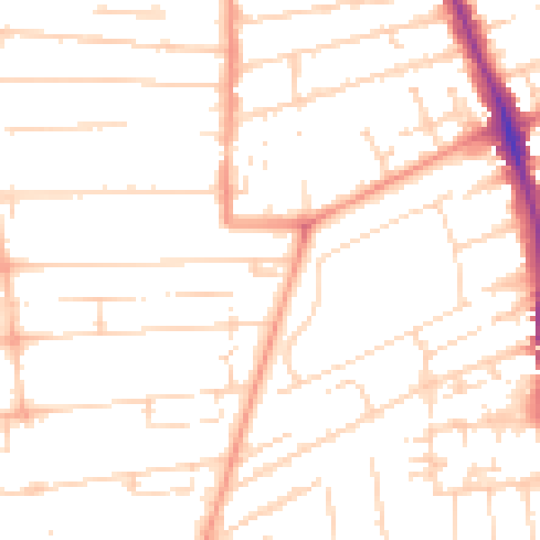 Daytime road noise heatmap for HU5 3DJ