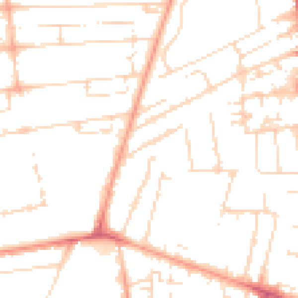 Daytime road noise heatmap for HU5 3QD