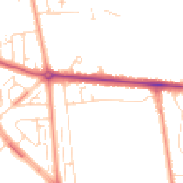 Daytime road noise heatmap for HU5 4BA