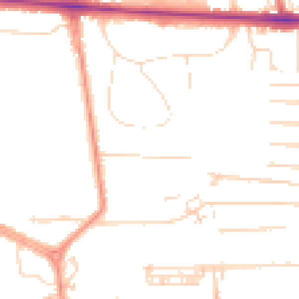 Daytime road noise heatmap for HU5 4EG