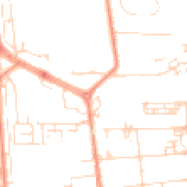 Daytime road noise heatmap for HU5 4HW
