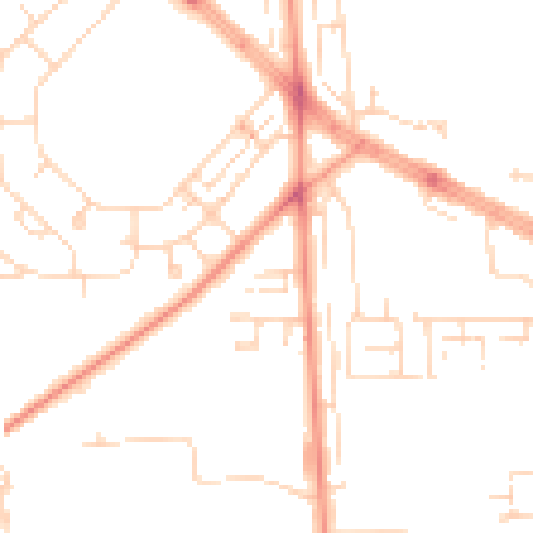 Daytime road noise heatmap for HU5 4HX