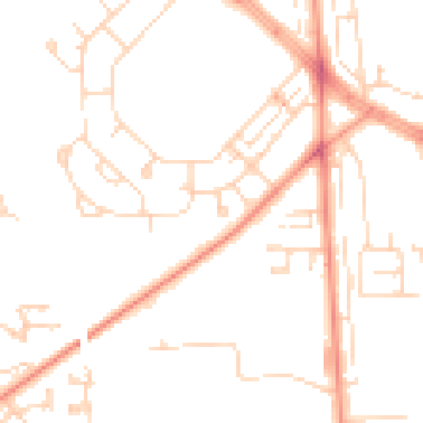 Daytime road noise heatmap for HU5 4LT