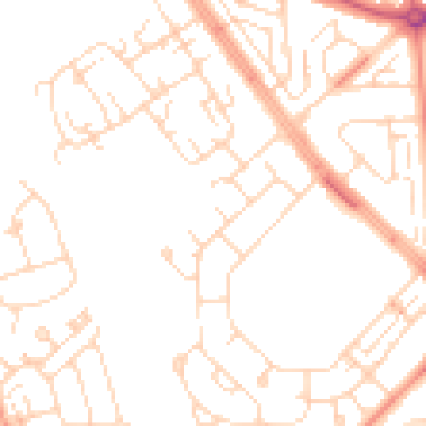 Daytime road noise heatmap for HU5 4PN