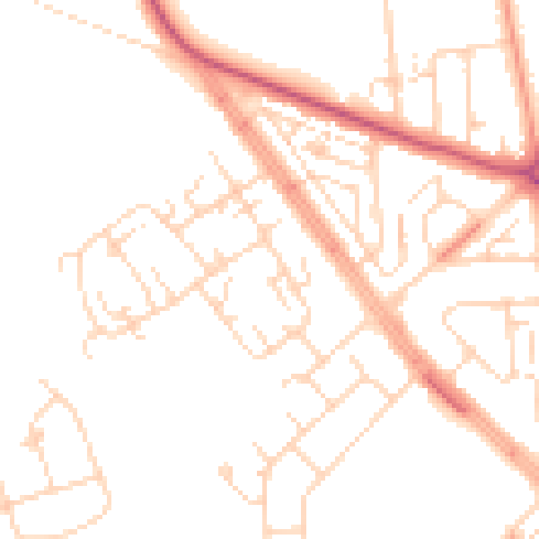 Daytime road noise heatmap for HU5 4TG