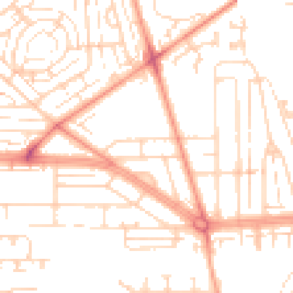 Daytime road noise heatmap for HU5 5DL