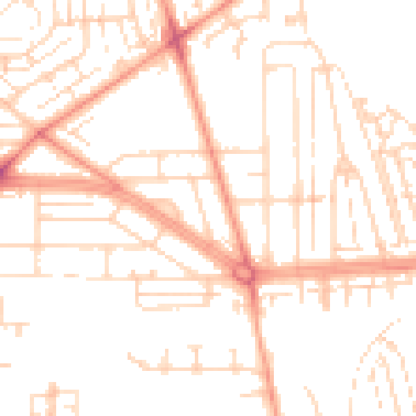 Daytime road noise heatmap for HU5 5DP