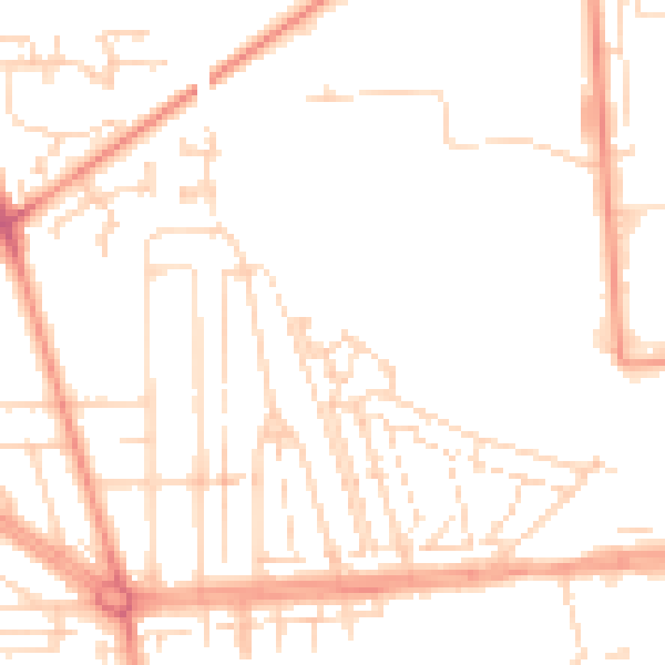 Daytime road noise heatmap for HU5 5EH