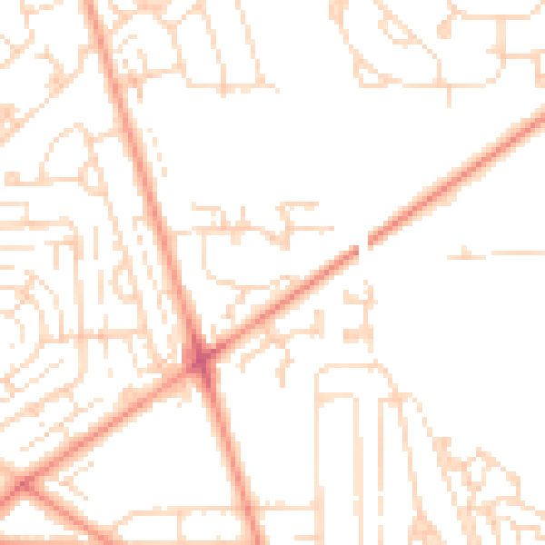 Daytime road noise heatmap for HU5 5XS